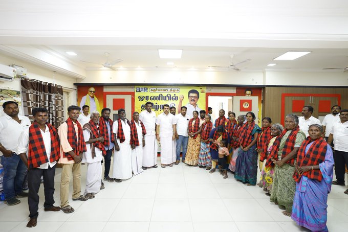 Several AIADMK members from Karur district, including key functionaries, joined the DMK today, expressing their support for Hon’ble CM M.K. Stalin’s leadership and vision for Tamil Nadu’s development.