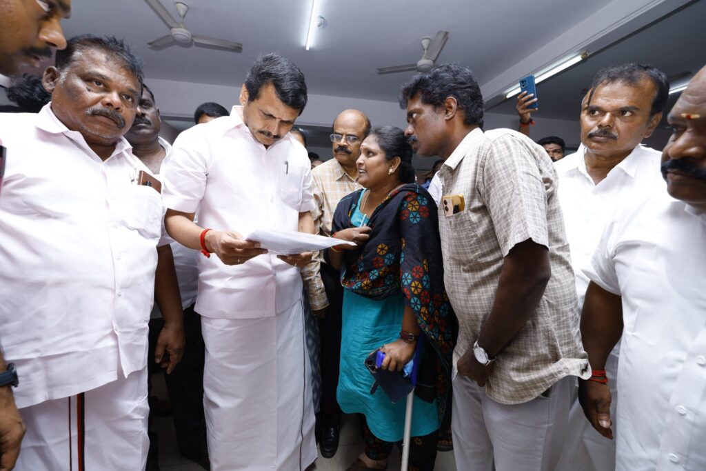 V. Senthil Balaji Leads Welfare Camp in Karur Under CM Stalin’s #UngaludanStalin Initiative