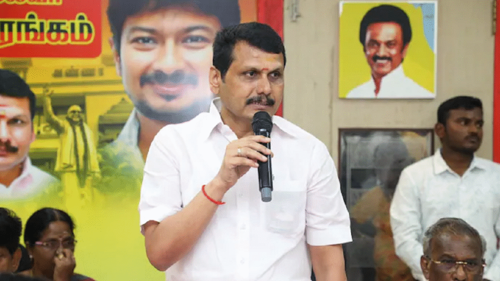 Tamil Nadu Electricity Minister V. Senthil Balaji presents the 2024–25 policy note, highlighting TASMAC revenue growth and the state’s energy development roadmap.