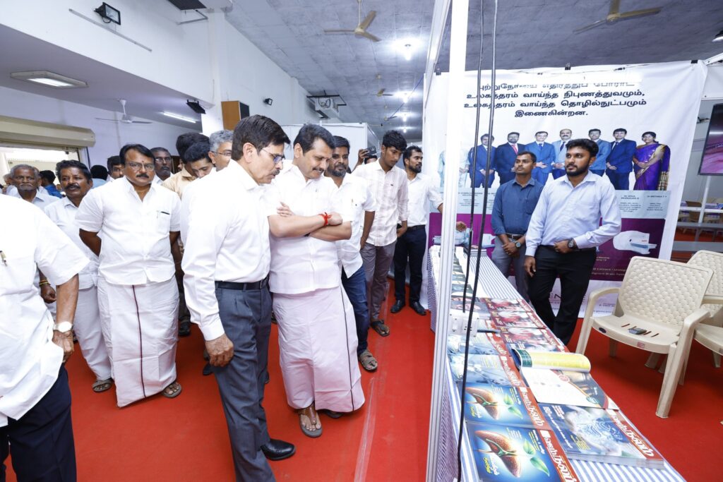 With the blessings of Hon’ble Chief Minister Thalapathy M.K. Stalin, I inaugurated the MEDEXP 2025 Medical Expo and Free Medical Camp today at Kongu Marriage Hall, Karur. This event was organized by Smarteventz, in collaboration with over 30 private hospitals from Karur and Coimbatore. The programme aims to provide the public with access to quality healthcare services and medical awareness. The event was graced by the presence of Dr. C. Palanivelu, Founder of Coimbatore GEM Hospital, Hon’ble Aravakurichi MLA Thiru. P.R. Elango, Dr. V.P. Senthilkumar, Dr. L.T. Loganathan, social activist Thiru. Atlas Nachimuthu, representatives of local bodies, and members of the public - V. Senthil Balaji