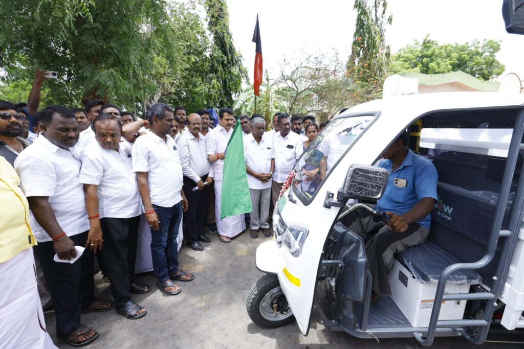 In line with the directive of our Party Leader and Hon’ble Chief Minister of Tamil Nadu, Thalapathy M.K. Stalin, electric garbage collection vehicles were provided to the Andankoil East Panchayat in Karur. The initiative also included the distribution of uniforms and essential equipment to sanitation guards and workers, reaffirming our commitment to public hygiene and community welfare. The event was attended by Karur District Collector Mr. M. Thangavel, I.A.S., Hon’ble MLAs, local body representatives, and members of the public - V. Senthil Balaji
