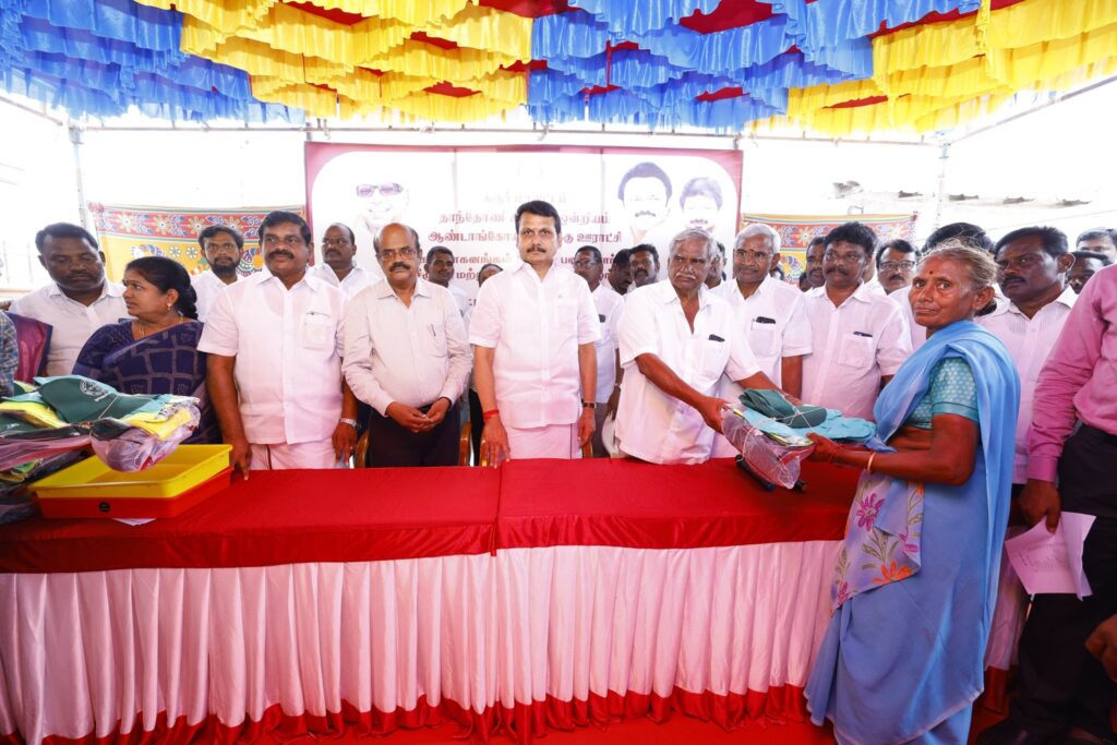 In line with the directive of our Party Leader and Hon’ble Chief Minister of Tamil Nadu, Thalapathy M.K. Stalin, electric garbage collection vehicles were provided to the Andankoil East Panchayat in Karur. The initiative also included the distribution of uniforms and essential equipment to sanitation guards and workers, reaffirming our commitment to public hygiene and community welfare. The event was attended by Karur District Collector Mr. M. Thangavel, I.A.S., Hon’ble MLAs, local body representatives, and members of the public - V. Senthil Balaji